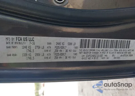 2016 Dodge Journey Se from USA, damaged, VIN 3C4PDCAB5GT231557